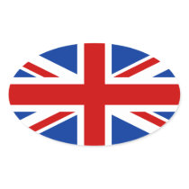 Union Jack Oval Sticker