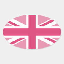 Union Jack Oval Stickers