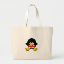 Union Jack Penguin Tote Bag