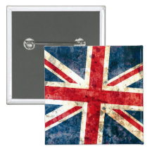 Union Jack Pinback Button