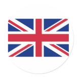 Union Jack Products and T shirts Round Stickers