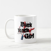 Union Jack Punk Rock Girl Mug
