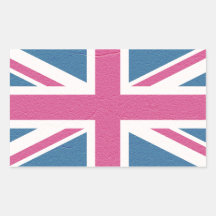 Union Jack Rectangle Stickers