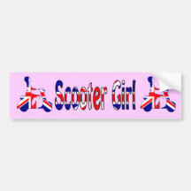 Union Jack scooter girl Bumper Sticker