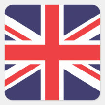 Union Jack Square Sticker