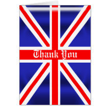 Union Jack Thank You Greeting Card