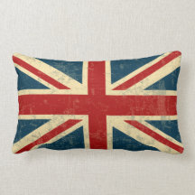 Union Jack Vintage Faded Throw Pillow