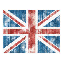 Union Jack worn Post Cards