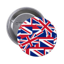 Union Jacks Galore Buttons