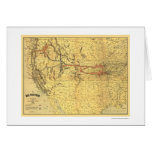 Union Pacific Railroad Map 1900 cards