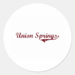 Union Springs Alabama Classic Design Round Stickers