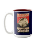 Unions for Obama 2012 Grunge Coffee Mugs