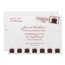 Unique 70th Birthday Party Invitation