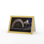Unique Across the Miles Rainbow Christmas Card