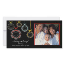 Unique Black  Christmas Oraments Photo Card