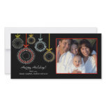 Unique Black  Christmas Oraments Photo Card photo cards