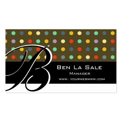 Unique Bold Polka Dots Business Card