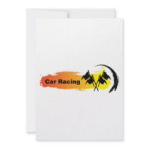 Unique Car Racing Emblem Personalised Invites