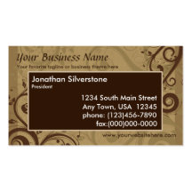 Unique Chocolate Swirl Business Cards