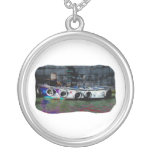 Unique Coloured small boat photo Custom Necklace