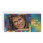Unique colourful photo frame with your message