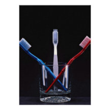 Unique colourful toothbrushes custom invitation