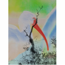 Unique combo solarised colours tree and bird
