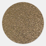 Unique Embossed gold Round Stickers