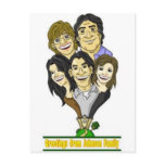 Unique family illustration. postcards