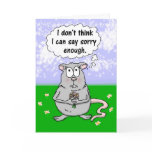 Unique I'm Sorry Apology Mouse Flowers Card
