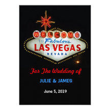 Unique Las Vegas Wedding Formal Invitation