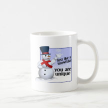 Unique Like A Snowflake Coffee Mugs