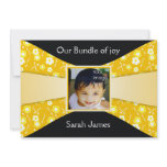 Unique Photo baby announcement card