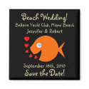 Unique Save The Date Beach Wedding magnets