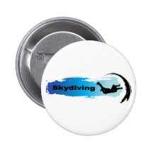 Unique Skydiving Pinback Button