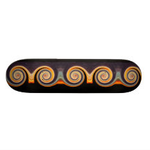 Unique Sunset Spiral Fractal Skateboard