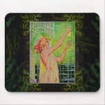 Unique Vintage Absinthe Green Fairy Mousepad