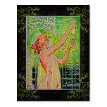 Unique Vintage Absinthe Green Fairy Postcards