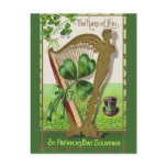 Unique vintage illustration - The Harp of Erin postcards