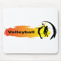 Unique Volleyball Emblem Mouse Mat