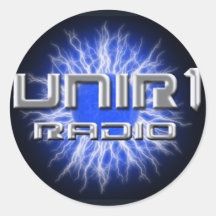 UNIR1 Radio Button Pins Round Stickers