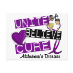 UNITE BELIEVE CURE Alzheimers Disease postcards