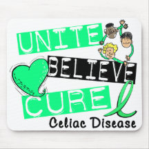 UNITE BELIEVE CURE Celiac Disease Mouse Pads