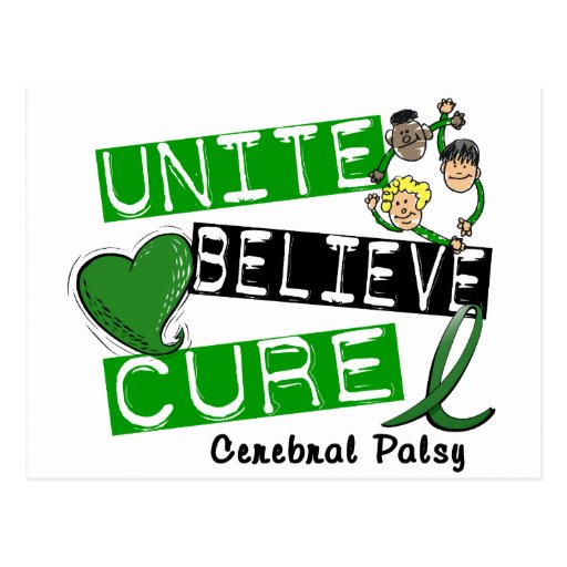 UNITE BELIEVE CURE Cerebral Palsy Postcards