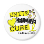 UNITE BELIEVE CURE Endometriosis magnets