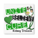 UNITE BELIEVE CURE Kidney Disease magnets
