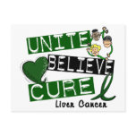 UNITE BELIEVE CURE Liver Cancer postcards