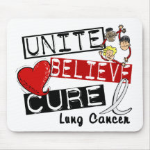 UNITE BELIEVE CURE Lung Cancer Mouse Mat