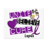UNITE BELIEVE CURE Lupus postcards