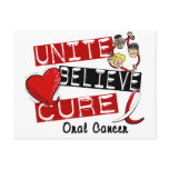 UNITE BELIEVE CURE Oral Cancer postcards